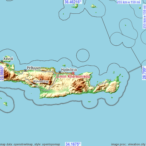 Topographic map of Limín Khersonísou