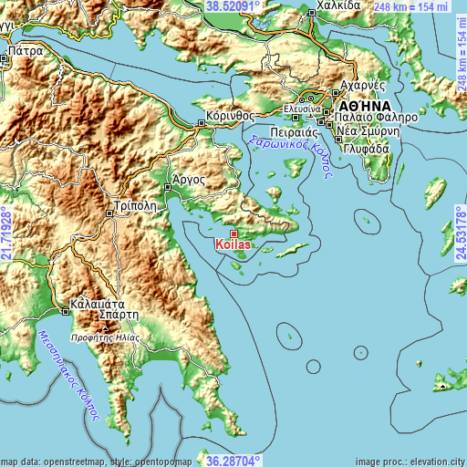 Topographic map of Koilás