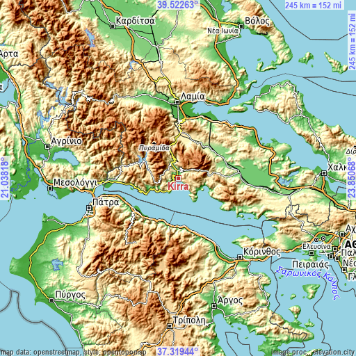 Topographic map of Kírra