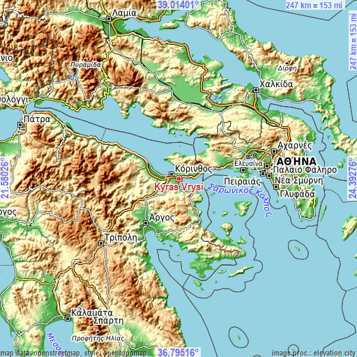 Topographic map of Kyrás Vrýsi