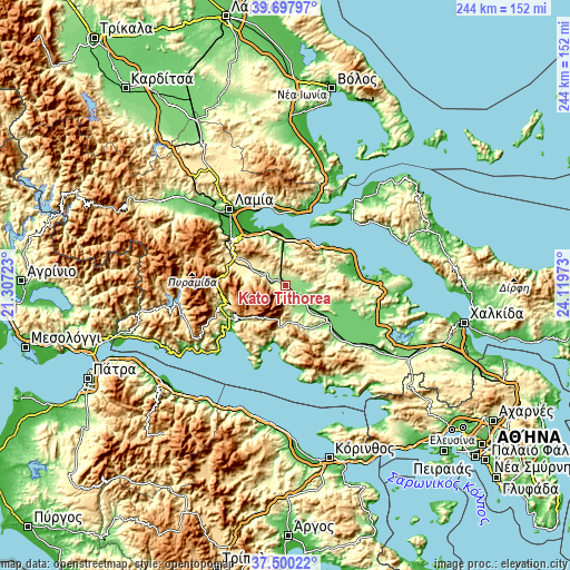 Topographic map of Káto Tithoréa