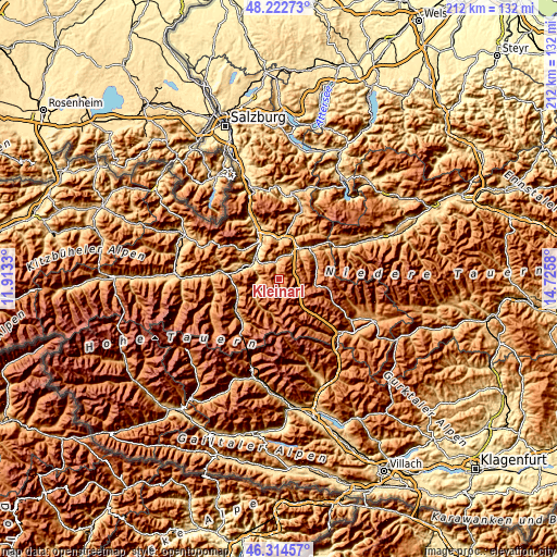 Topographic map of Kleinarl