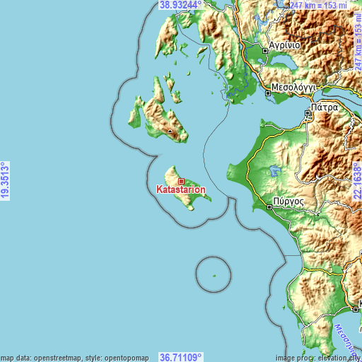 Topographic map of Katastárion
