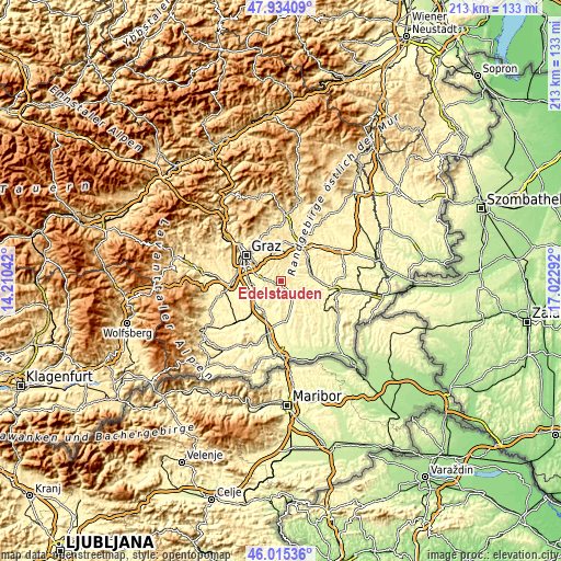 Topographic map of Edelstauden