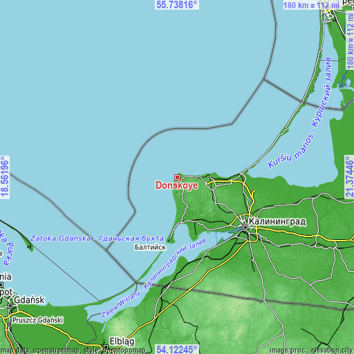 Topographic map of Donskoye