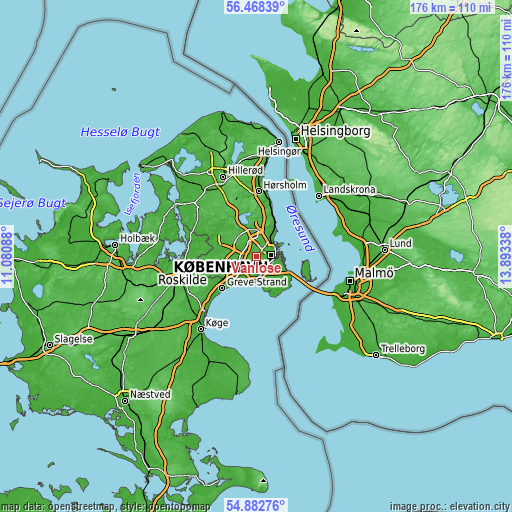 Topographic map of Vanløse