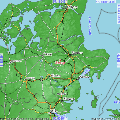 Topographic map of Ulstrup