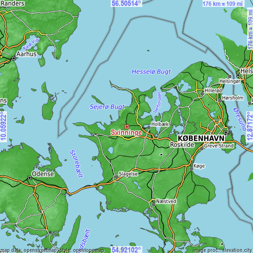 Topographic map of Svinninge