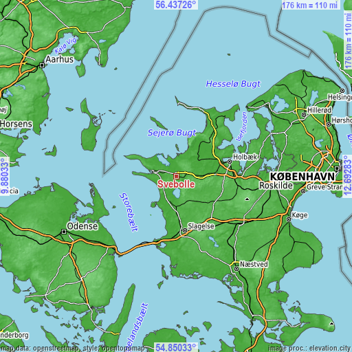 Topographic map of Svebølle