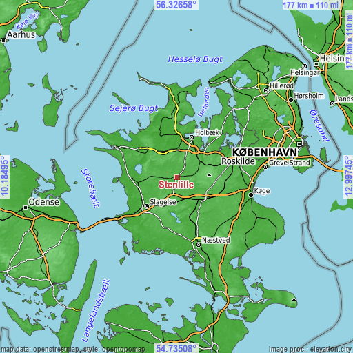 Topographic map of Stenlille