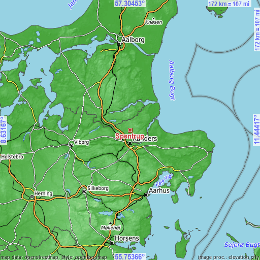 Topographic map of Spentrup