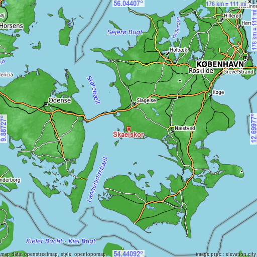 Topographic map of Skælskør