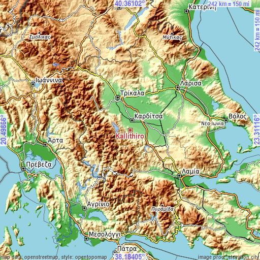 Topographic map of Kallíthiro