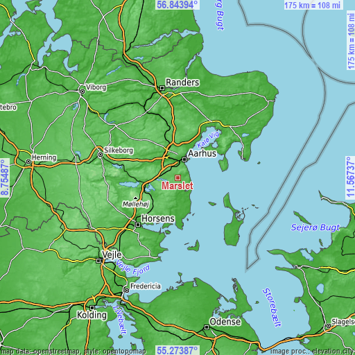 Topographic map of Mårslet