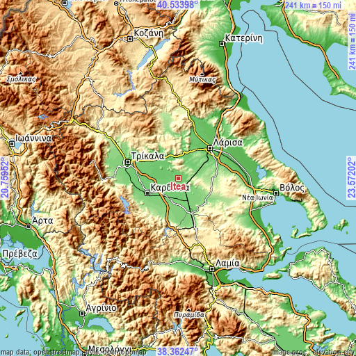 Topographic map of Itéa