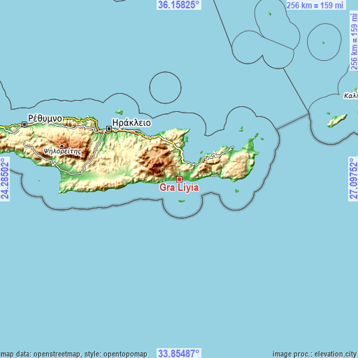 Topographic map of Gra Liyiá