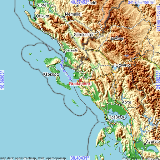 Topographic map of Graikochóri