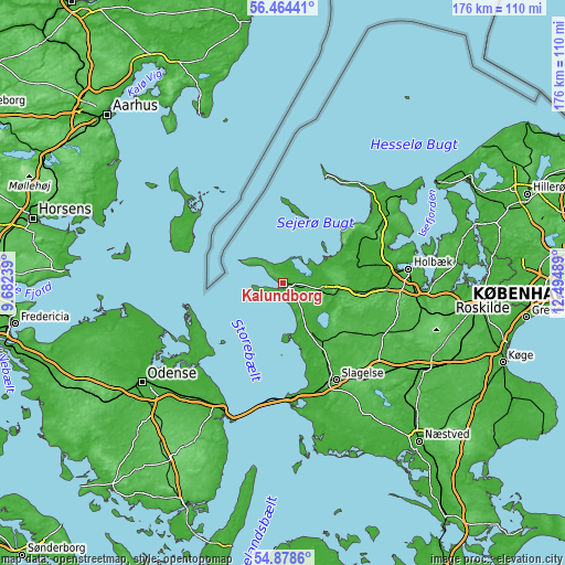 Topographic map of Kalundborg