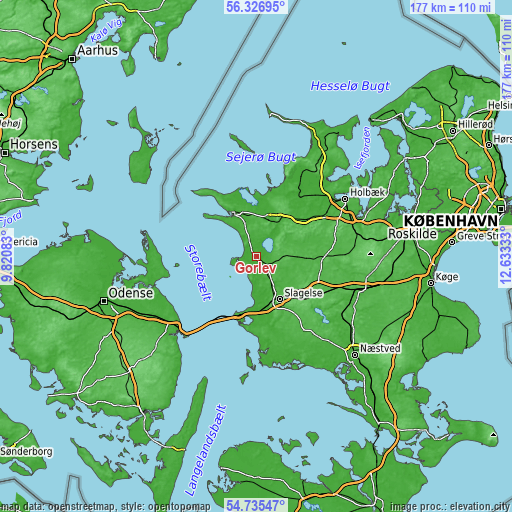 Topographic map of Gørlev