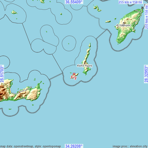 Topographic map of Fry