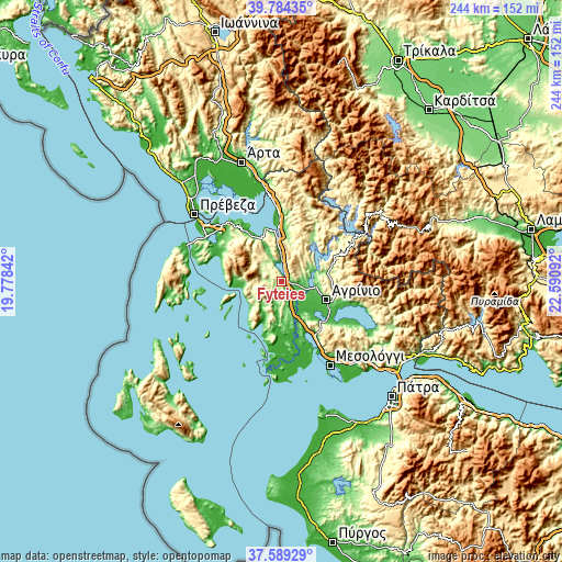 Topographic map of Fyteíes