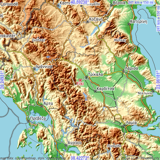 Topographic map of Fíki