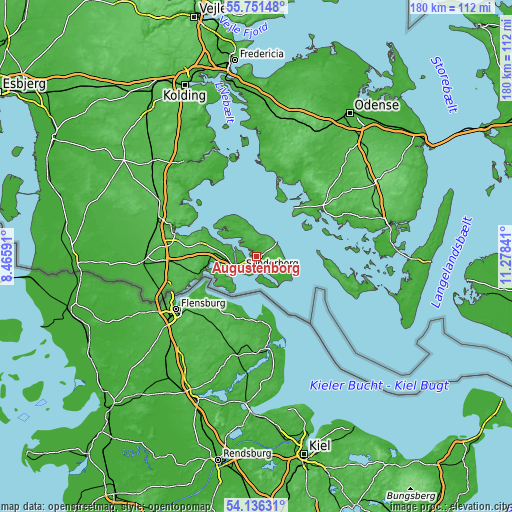 Topographic map of Augustenborg