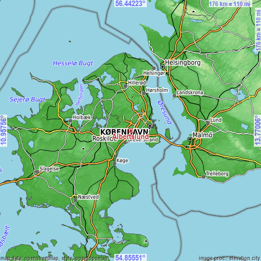 Topographic map of Albertslund