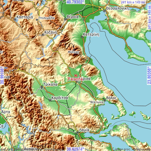 Topographic map of Fálanna