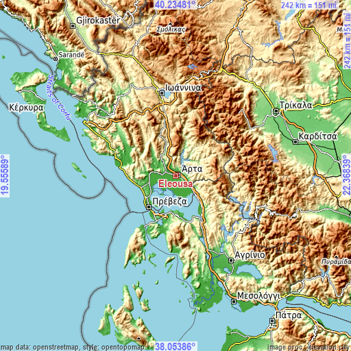 Topographic map of Eleoúsa