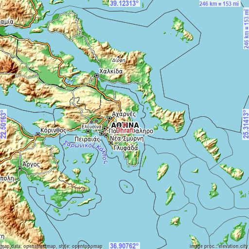 Topographic map of Dhráfi