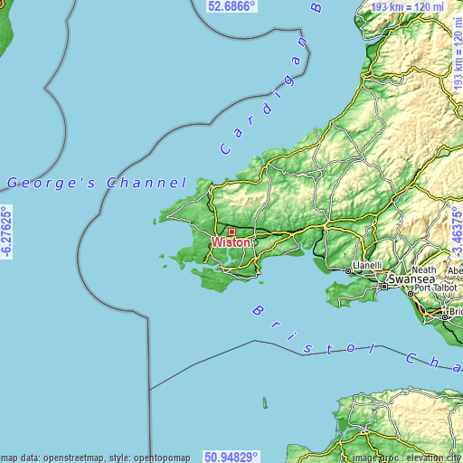 Topographic map of Wiston