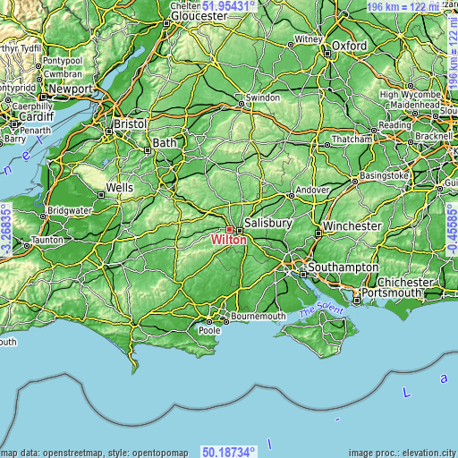 Topographic map of Wilton