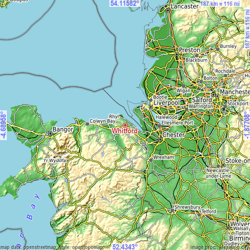 Topographic map of Whitford