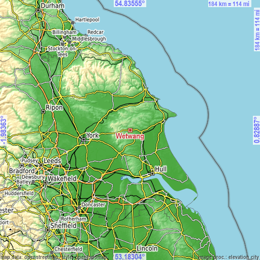 Topographic map of Wetwang