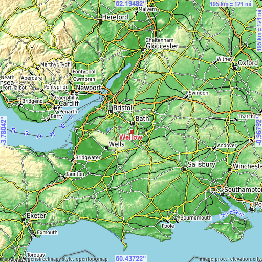 Topographic map of Wellow