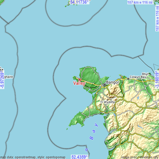 Topographic map of Valley