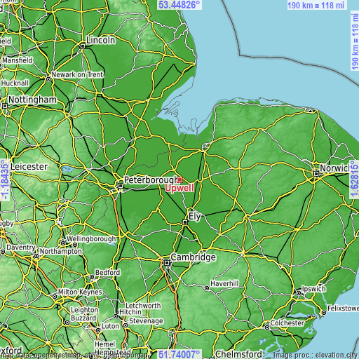 Topographic map of Upwell