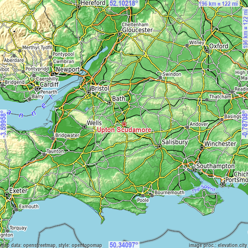 Topographic map of Upton Scudamore