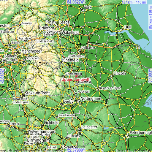 Topographic map of Upper Langwith