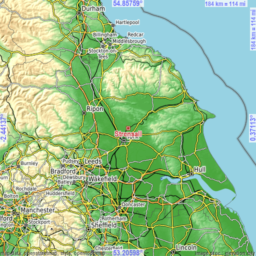 Topographic map of Strensall