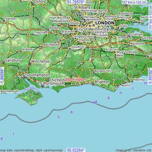 Topographic map of Storrington