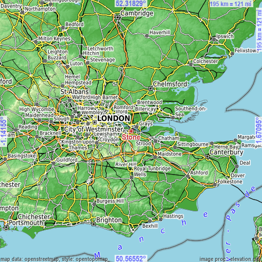 Topographic map of Stone