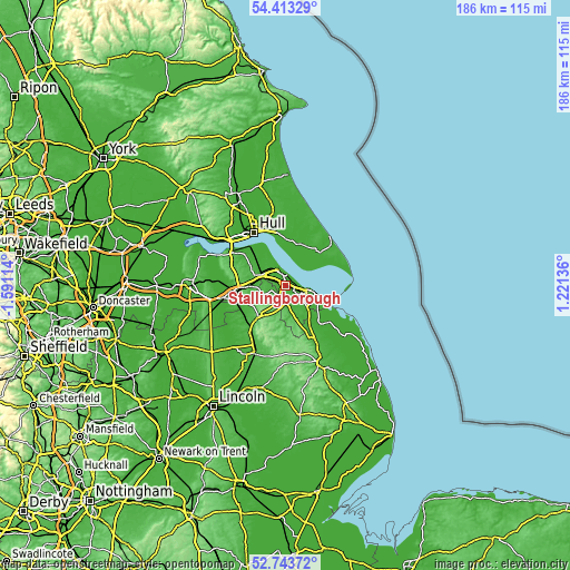 Topographic map of Stallingborough