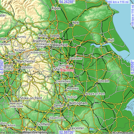 Topographic map of Stainton