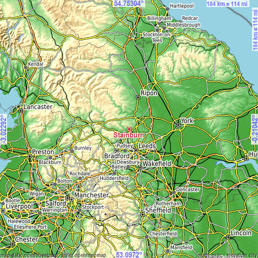 Topographic map of Stainburn