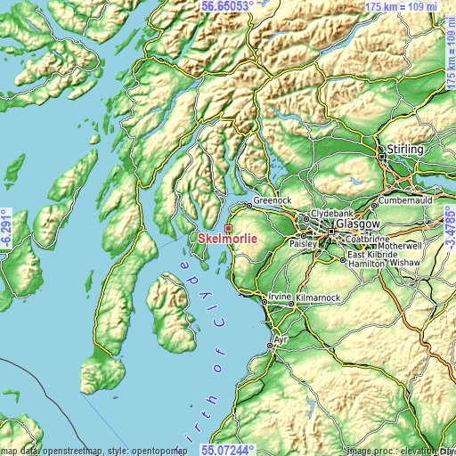 Topographic map of Skelmorlie