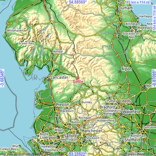 Topographic map of Settle