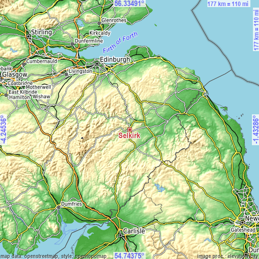 Topographic map of Selkirk