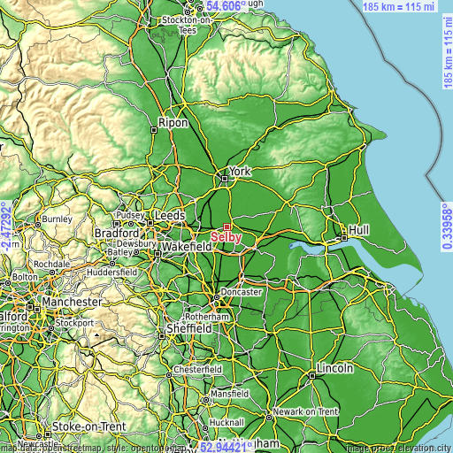 Topographic map of Selby